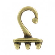 Cymbal ™ DQ metal Hook Mesaria Iii for SuperDuo beads - Antique bronze